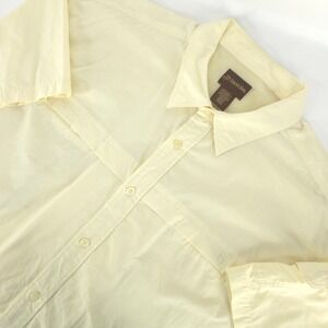 St Johns Bay Short Sleeve Button Up Shirt 3XL‎ Yellow Casual Outdoor Mesh Lined